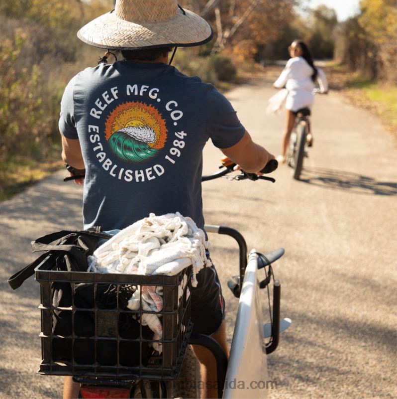 hombres Reef camiseta de manga corta de corte XDDFR556 insignia azul