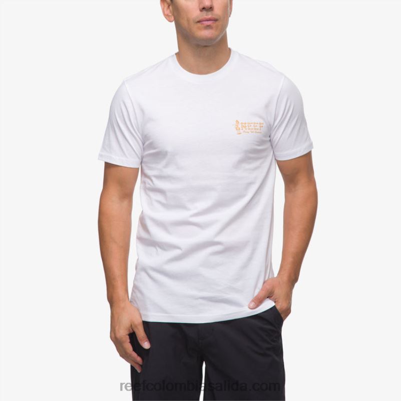 hombres Reef camiseta de manga corta de niña de la isla XDDFR559 blanco brillante