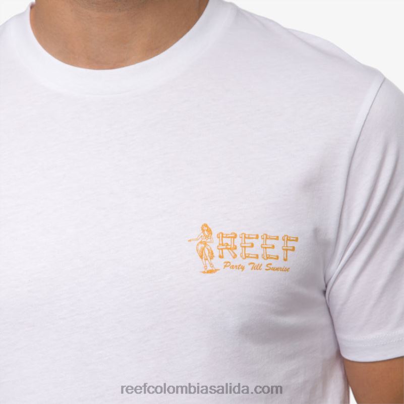 hombres Reef camiseta de manga corta de niña de la isla XDDFR559 blanco brillante