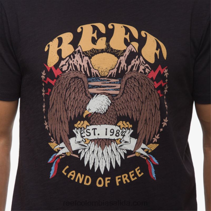 hombres Reef camiseta de manga corta libertad XDDFR566 caviar