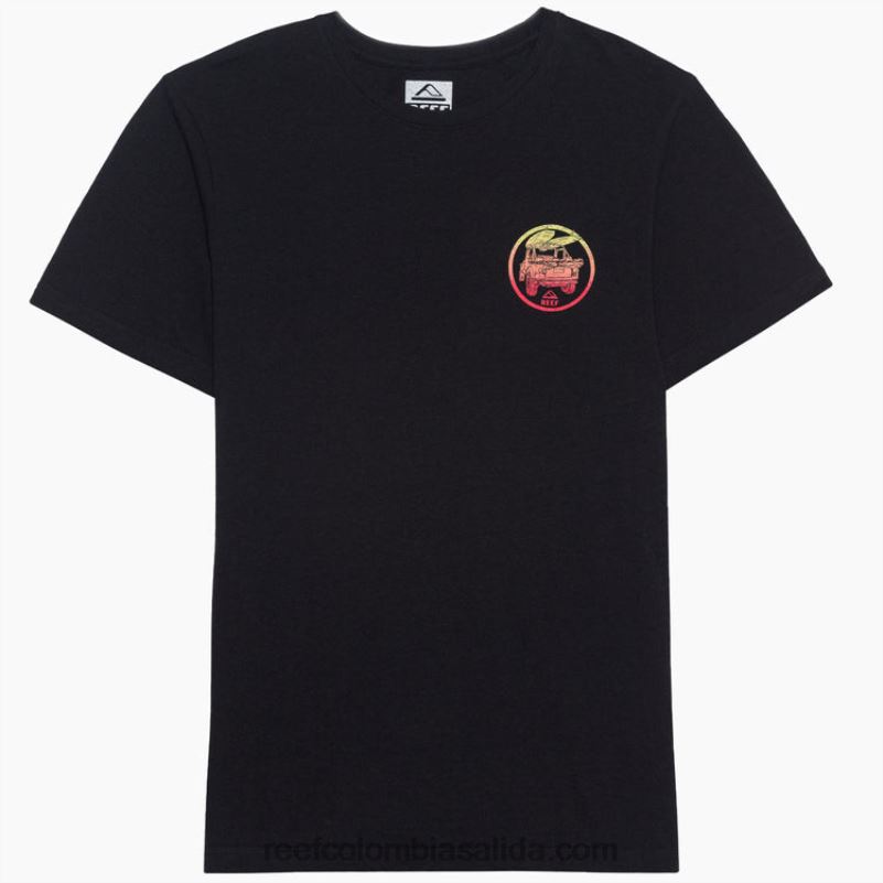 hombres Reef camiseta de manga corta reciclo salado XDDFR592 negro