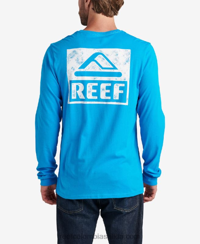 hombres Reef camiseta de manga larga con gráfico de wellie XDDFR603 océano hawaiano