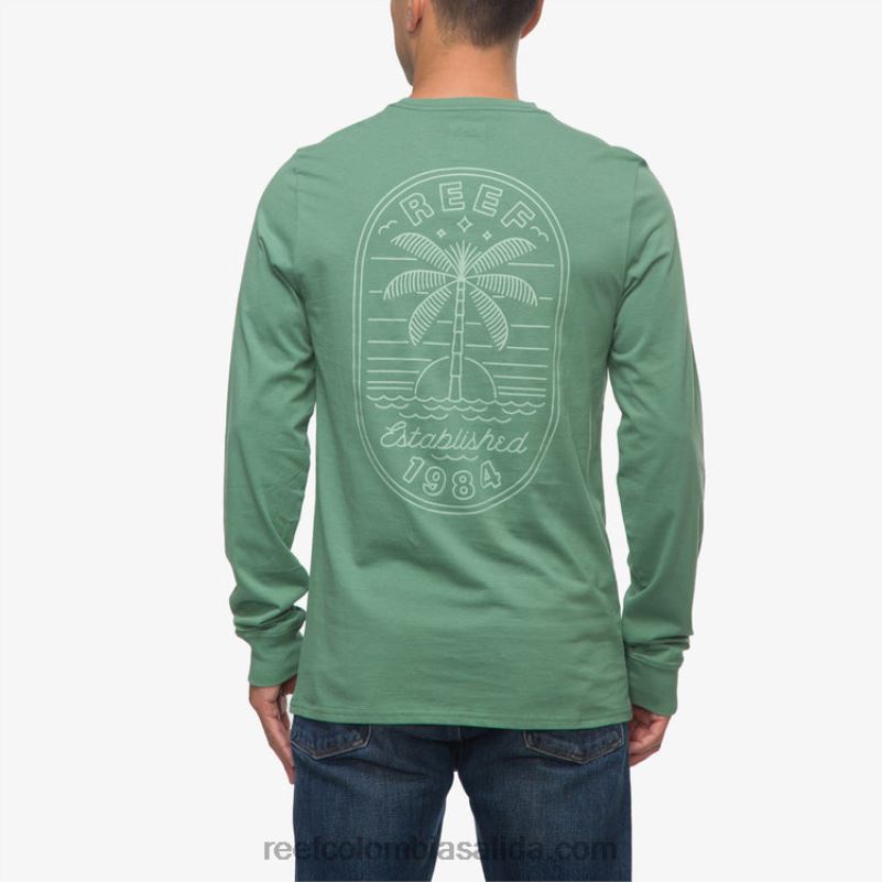 hombres Reef camiseta de manga larga paraíso XDDFR584 hiedra oscura