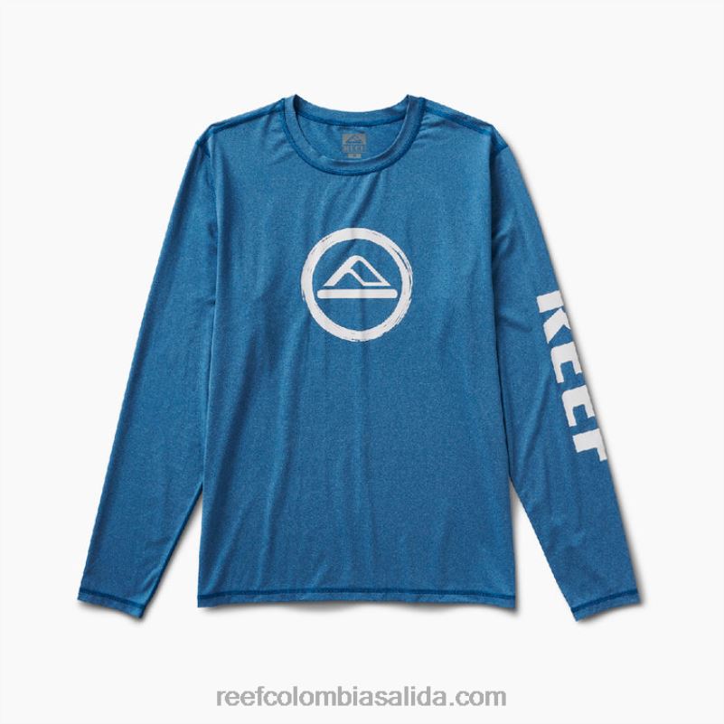 hombres Reef camiseta de protección contra erupciones de manga larga yuna XDDFR602 azul lapislázuli