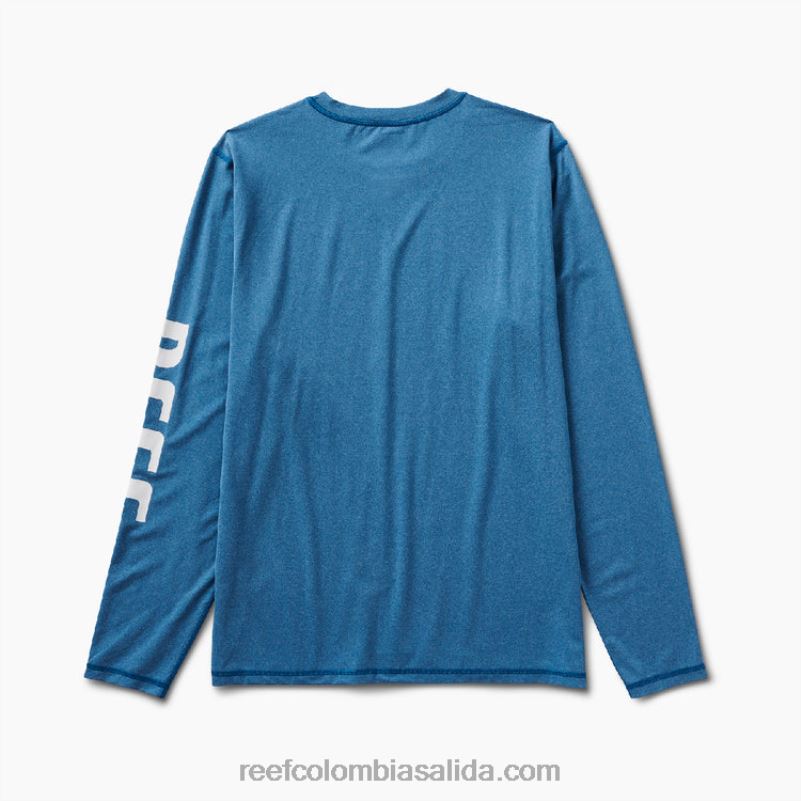 hombres Reef camiseta de protección contra erupciones de manga larga yuna XDDFR602 azul lapislázuli