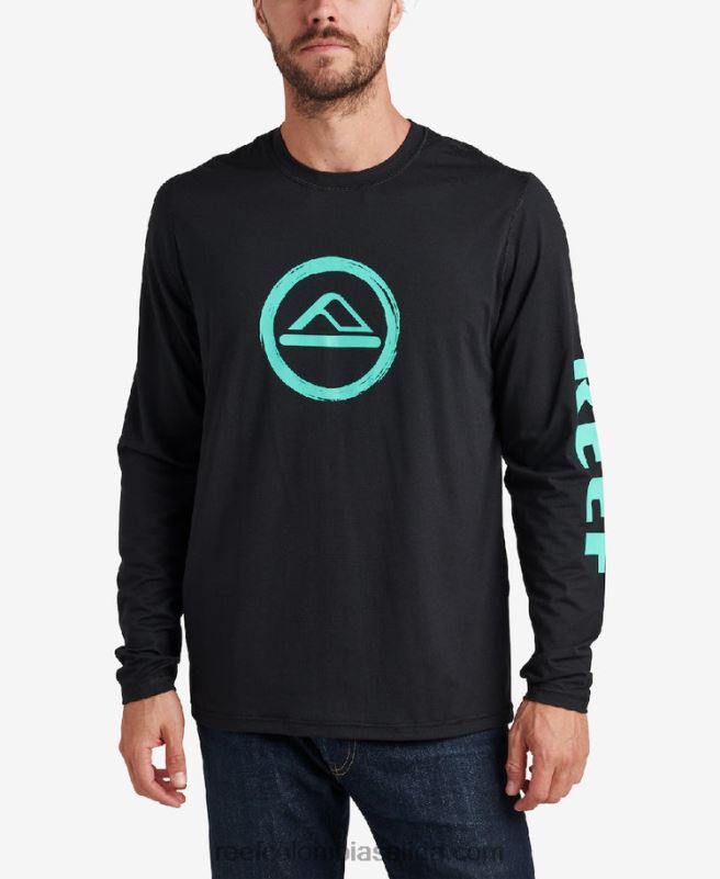 hombres Reef camiseta de protección contra erupciones de manga larga yuna XDDFR615 caviar