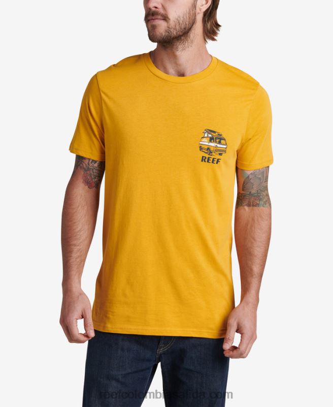 hombres Reef camiseta emergente de manga corta XDDFR577 amarillo mineral