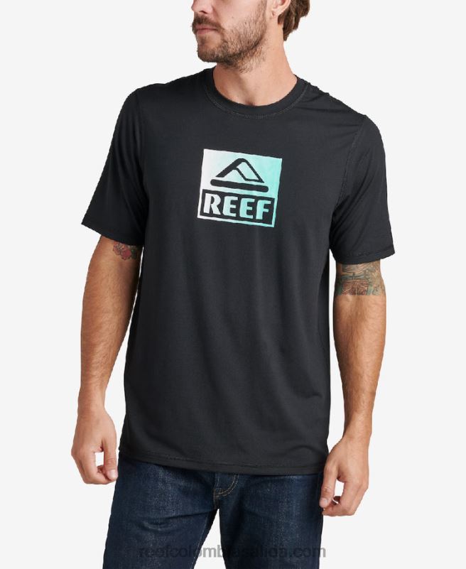 hombres Reef camiseta rodeo de manga corta con protección contra erupciones holgada XDDFR582 caviar