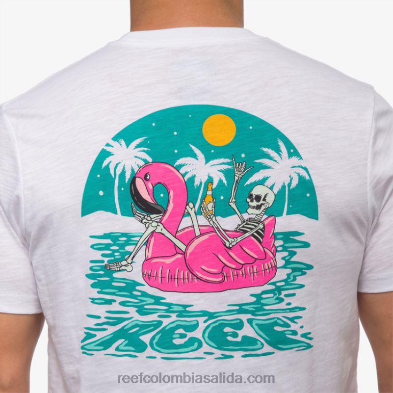 hombres Reef flotar en camiseta de manga corta XDDFR576 blanco brillante