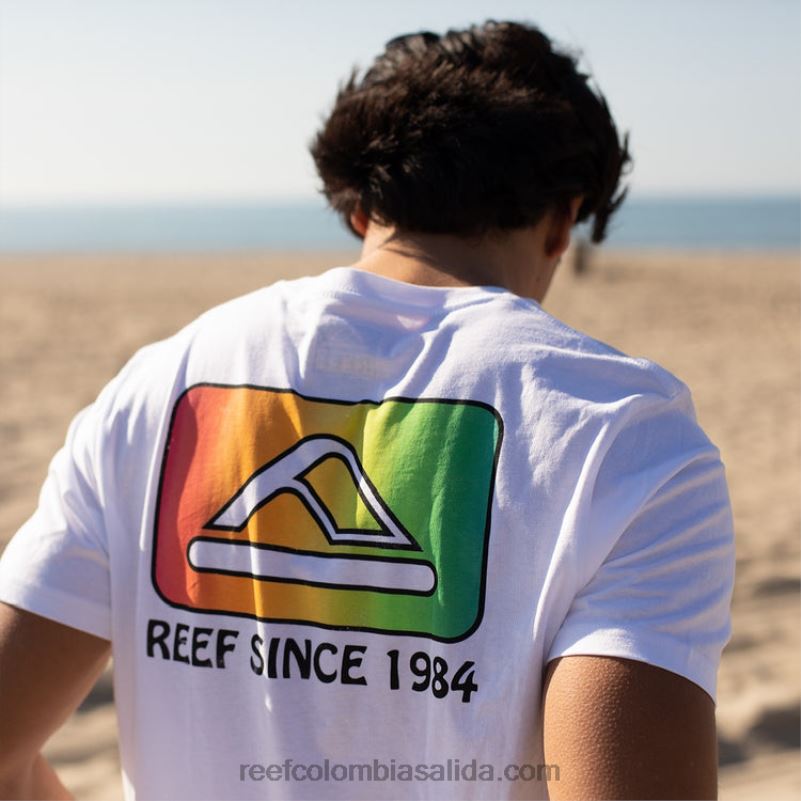 hombres Reef playera de manga corta cardwick XDDFR570 blanco brillante