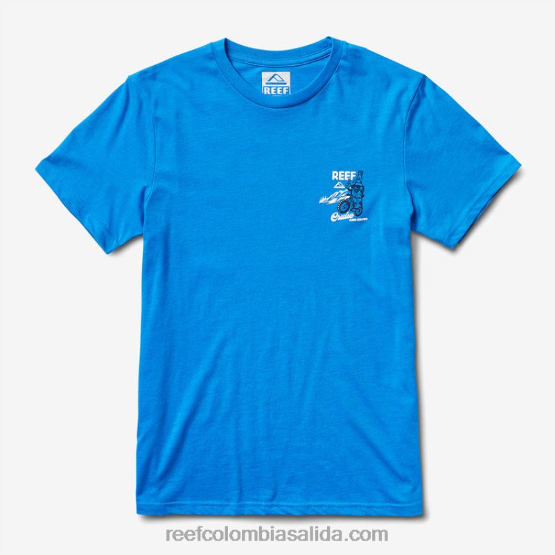 hombres Reef playera de manga corta crucero XDDFR573 azul francés