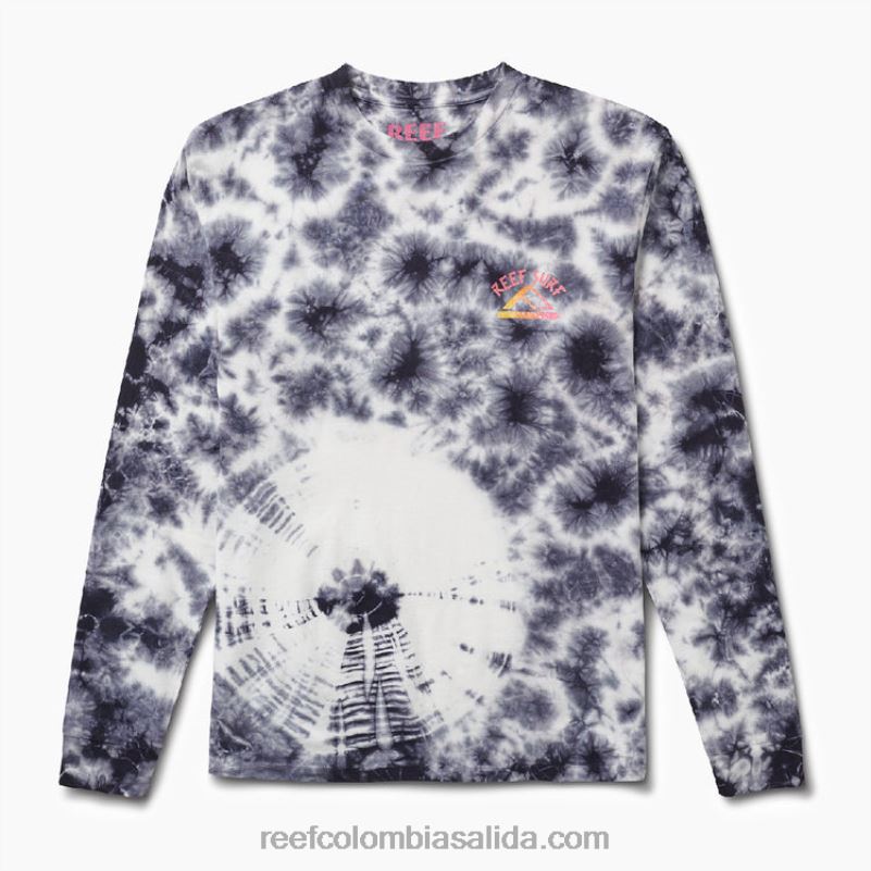 hombres Reef playera de manga larga con teñido anudado XDDFR622 orquídea