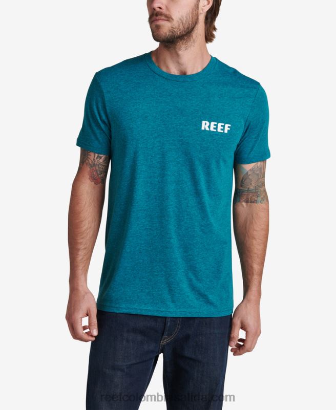 hombres Reef unir camiseta de manga corta XDDFR575 brezo negro cian