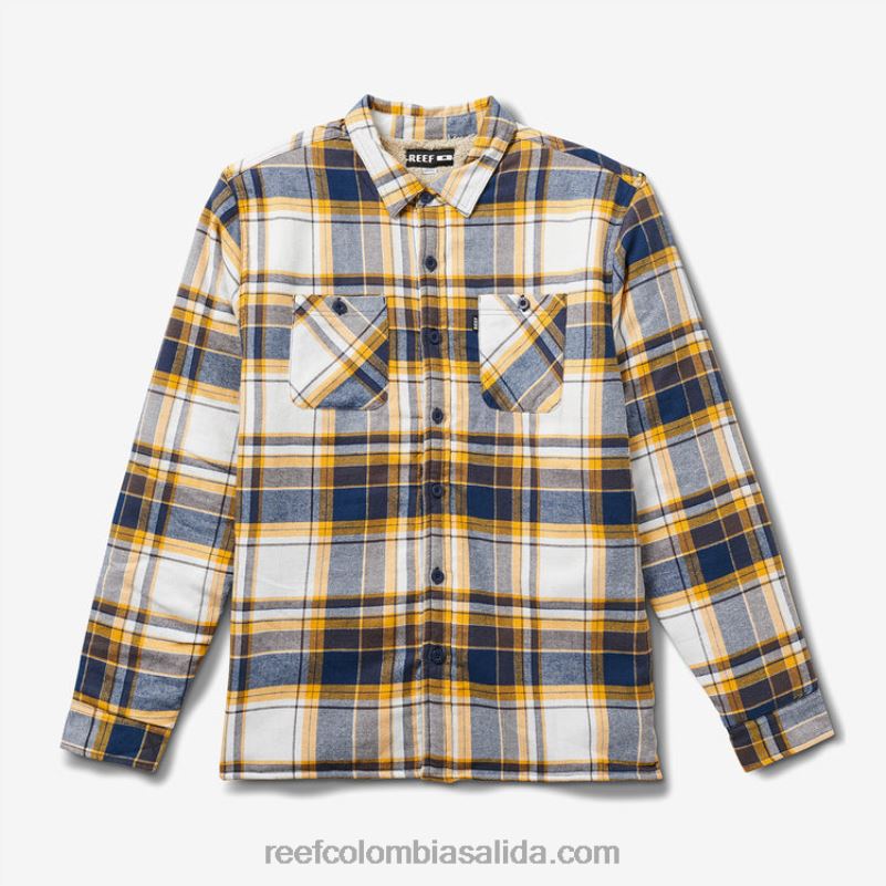 hombres Reef chamarra de manga larga hickman XDDFR730 azul índigo