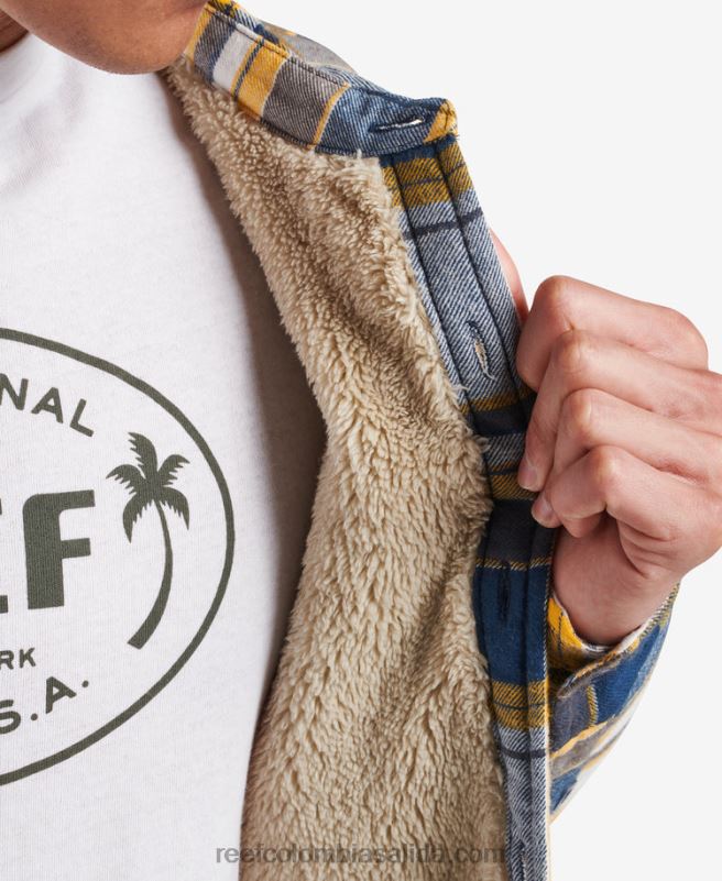 hombres Reef chamarra de manga larga hickman XDDFR730 azul índigo