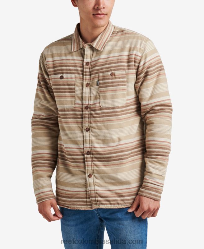 hombres Reef chamarra sherpa manga larga toro XDDFR590 leche de almendras