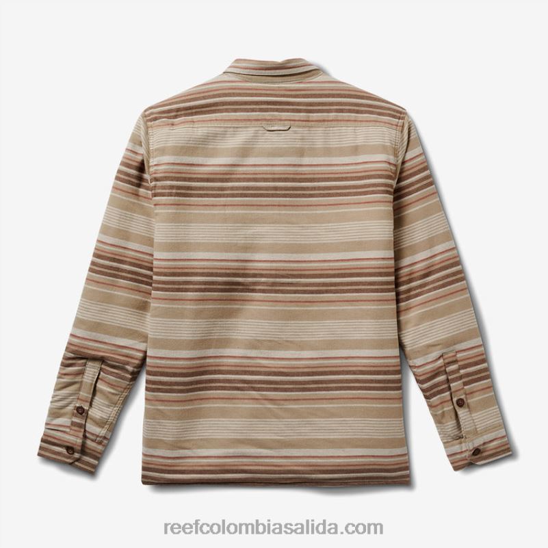 hombres Reef chamarra sherpa manga larga toro XDDFR590 leche de almendras
