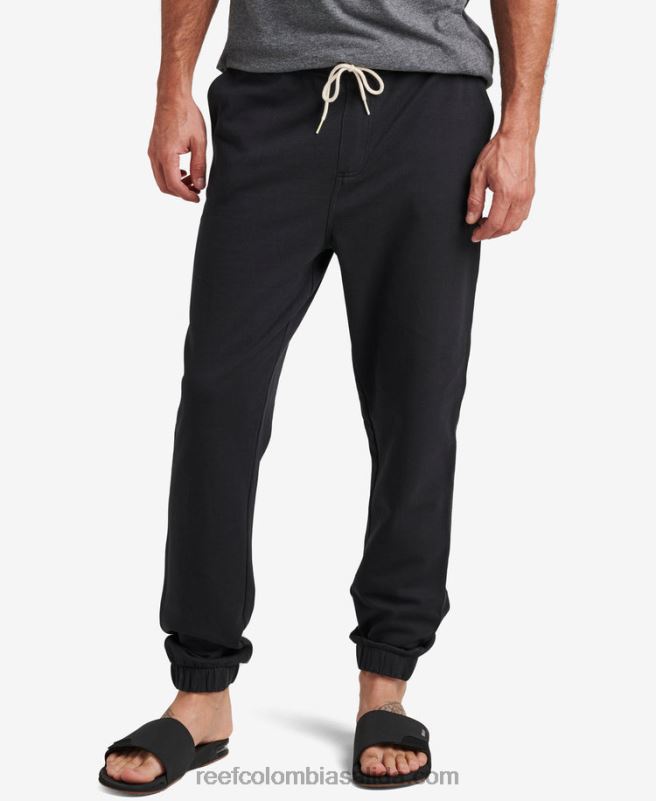 hombres Reef joggers de rizo francés thorp XDDFR747 negro