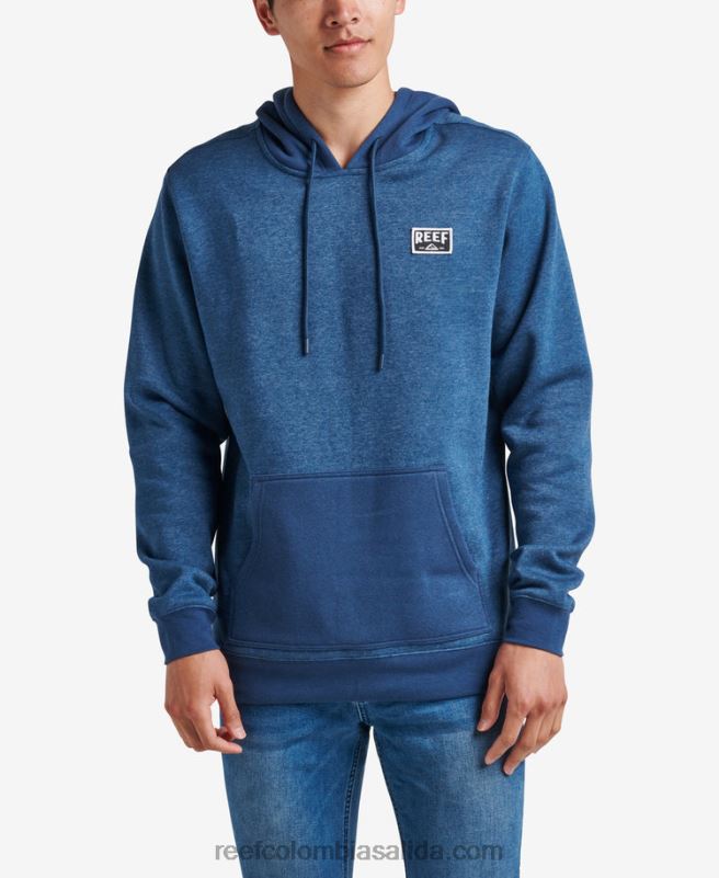 hombres Reef estación sudadera con capucha XDDFR731 insignias azules