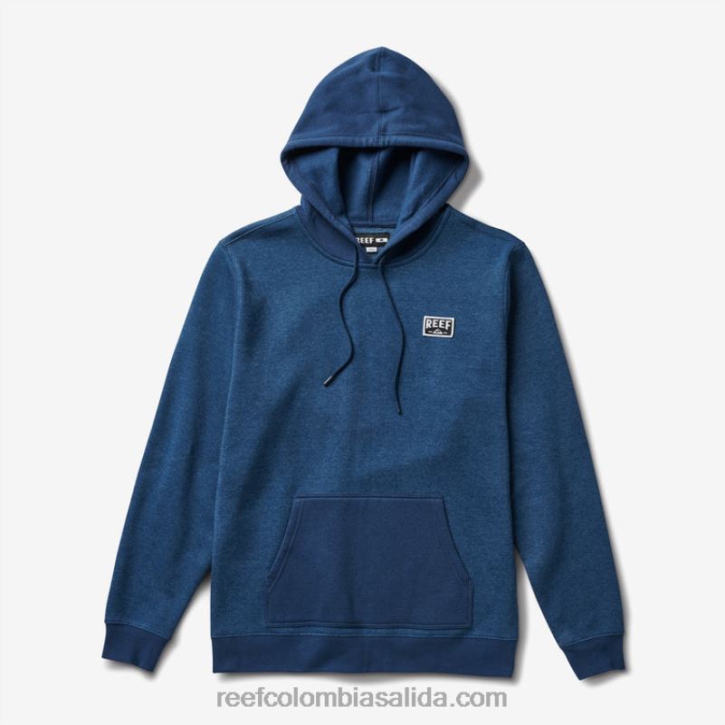 hombres Reef estación sudadera con capucha XDDFR731 insignias azules