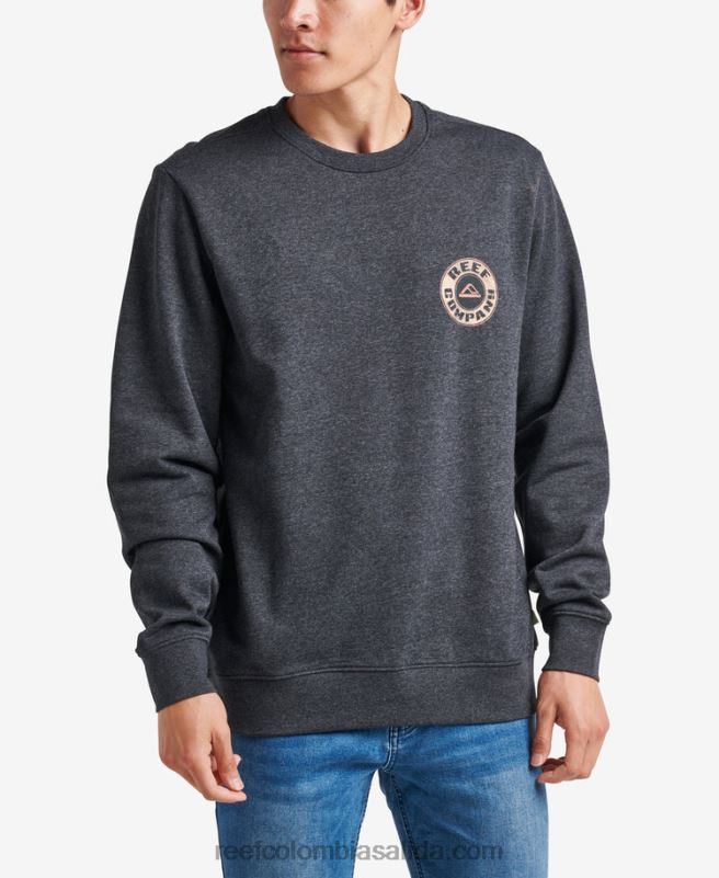 hombres Reef jersey de cuello redondo jenson recyclo XDDFR734 tormenta gris