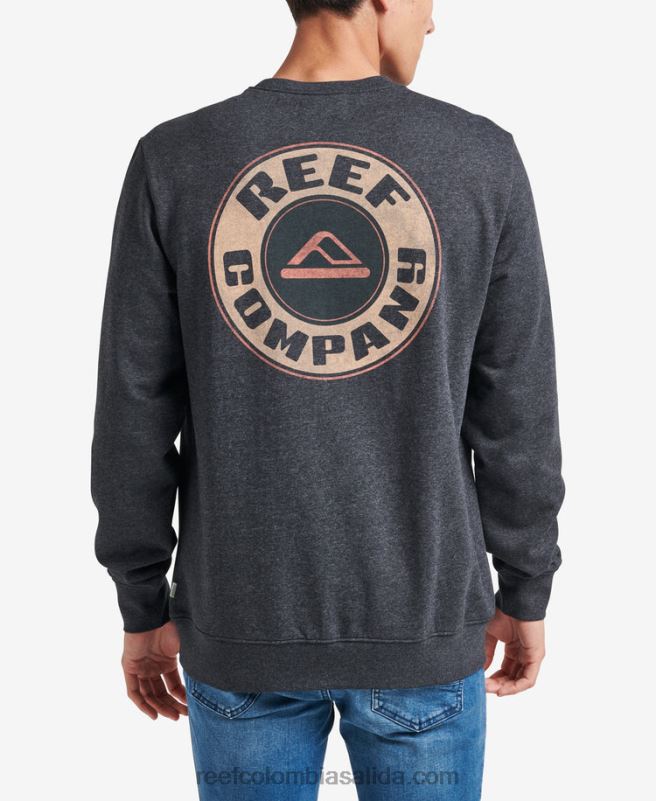 hombres Reef jersey de cuello redondo jenson recyclo XDDFR734 tormenta gris