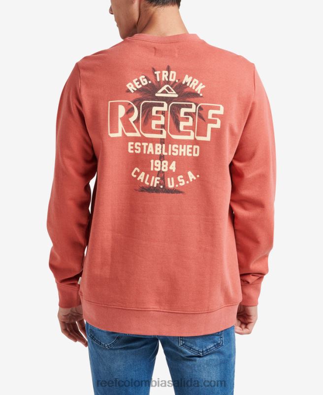 hombres Reef suéter bora con cuello redondo XDDFR739 arcilla