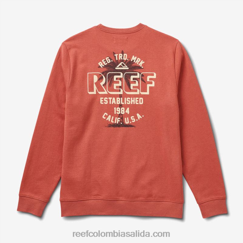 hombres Reef suéter bora con cuello redondo XDDFR739 arcilla