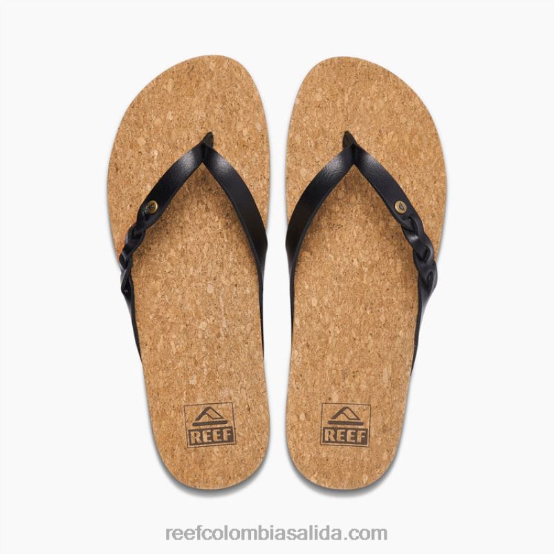 mujer Reef giro de la cancha de cojín XDDFR49 negro