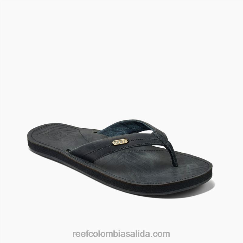 mujerarrecife a la deriva de cuero XDDFR208 negro polvoriento