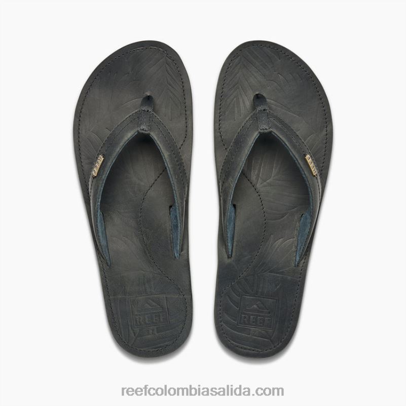 mujerarrecife a la deriva de cuero XDDFR208 negro polvoriento