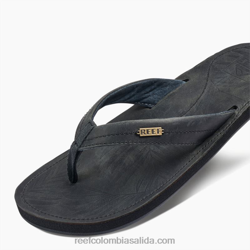 mujerarrecife a la deriva de cuero XDDFR208 negro polvoriento