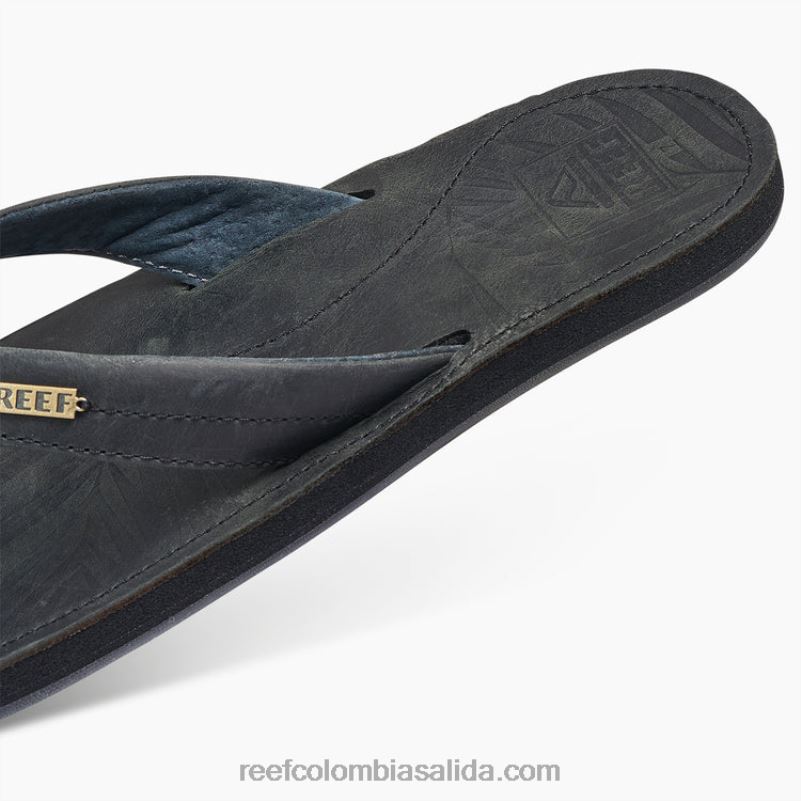 mujerarrecife a la deriva de cuero XDDFR208 negro polvoriento