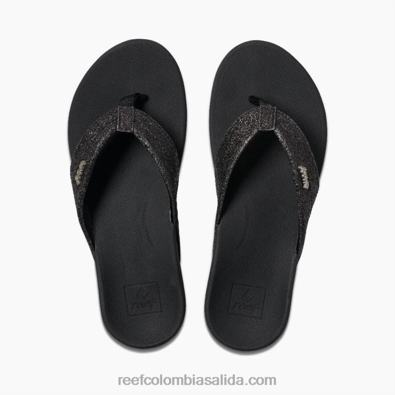 mujerarrecife orto-resorte XDDFR43 brillo negro/negro