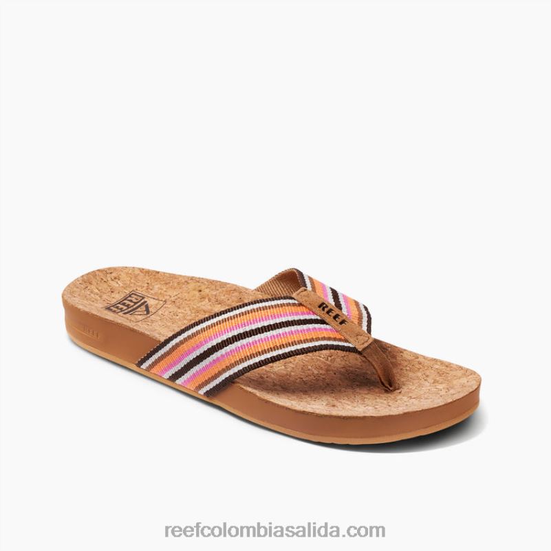 mujerhilos de hebra de cojín de arrecife XDDFR100 raya batido