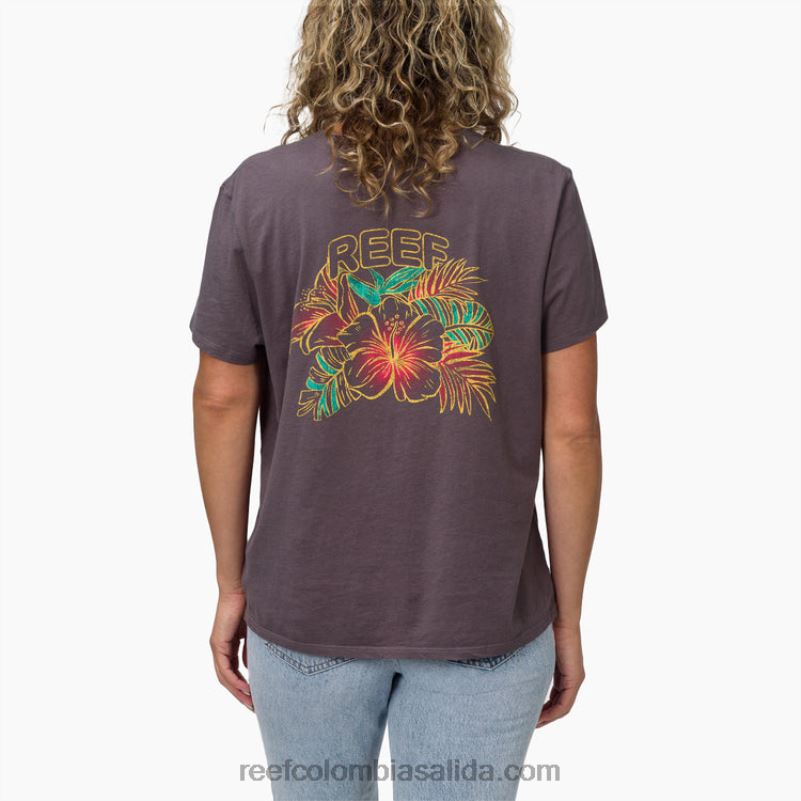 mujer Reef camiseta belina de manga corta XDDFR278 gris