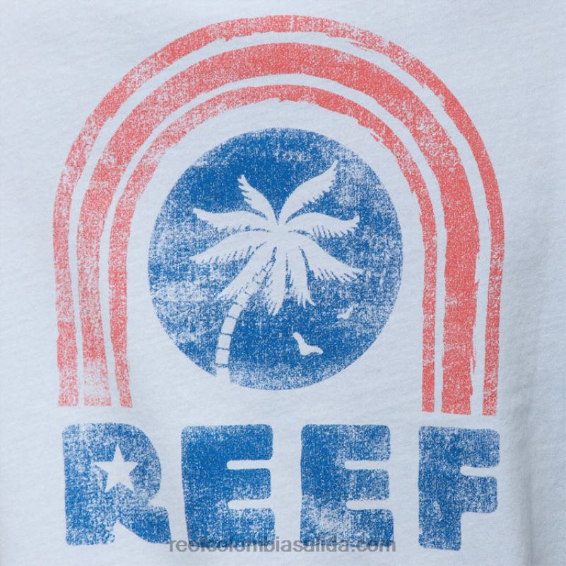 mujer Reef camiseta corta de manga corta con fuente XDDFR269 ruta aérea