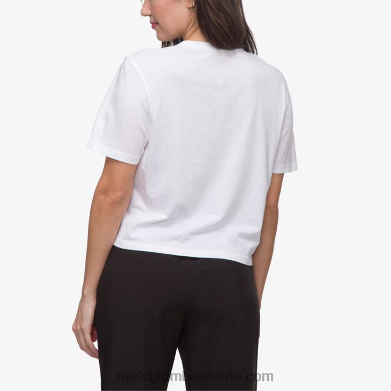 mujer Reef camiseta corta de manga corta de poster child XDDFR268 blanco brillante