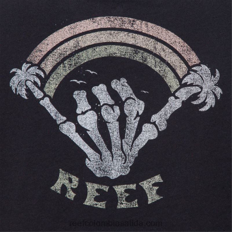 mujer Reef camiseta corta de manga corta en algún lugar XDDFR270 caviar