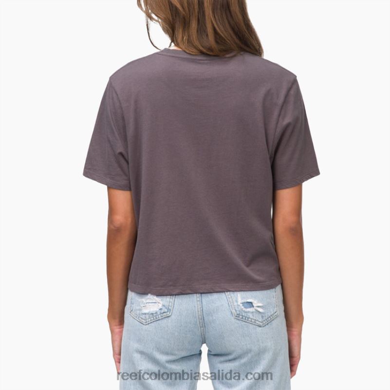mujer Reef camiseta corta de manga corta plumeria XDDFR279 gris