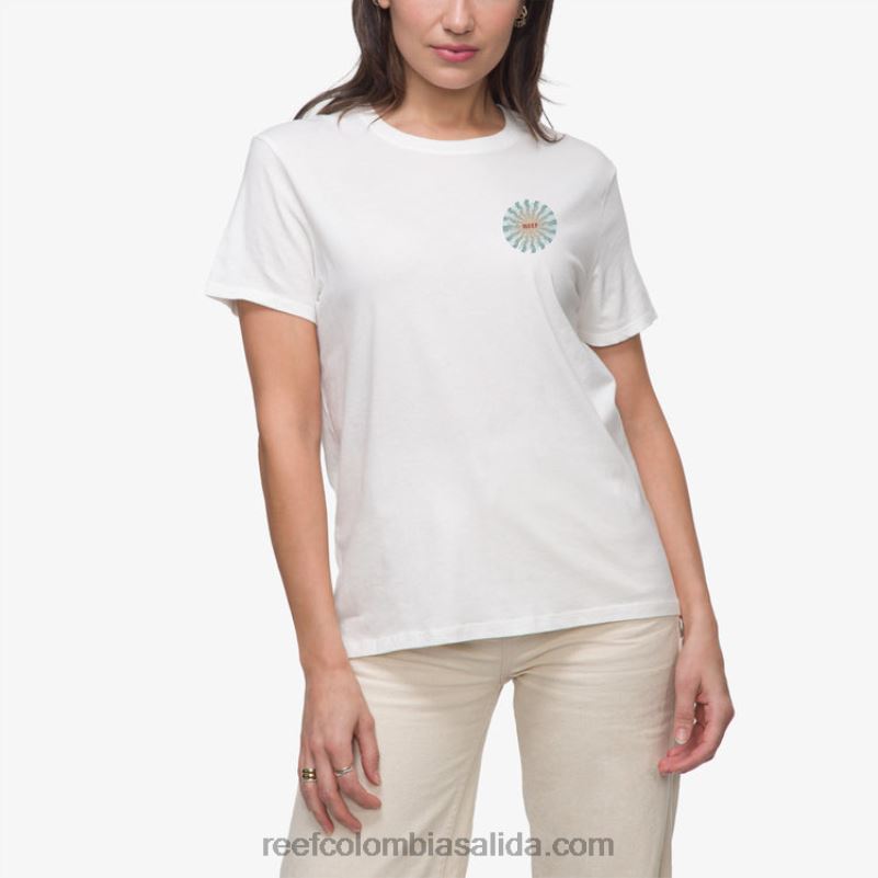 mujer Reef camiseta de manga corta ayesunrays XDDFR265 blanco brillante