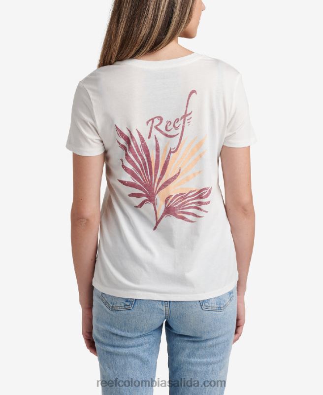 mujer Reef camiseta de manga corta con flores XDDFR284 malvavisco