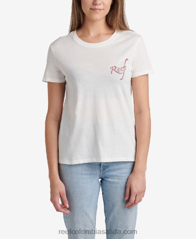 mujer Reef camiseta de manga corta con flores XDDFR284 malvavisco