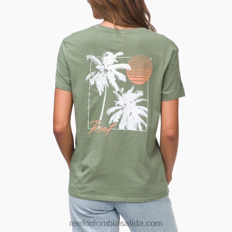 mujer Reef camiseta de manga corta ridley XDDFR282 espuma marina