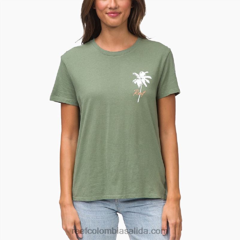 mujer Reef camiseta de manga corta ridley XDDFR282 espuma marina
