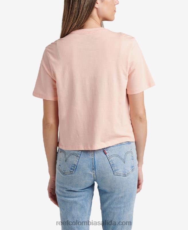mujer Reef camiseta de manga corta sara XDDFR285 tinte de corbata de melocotón