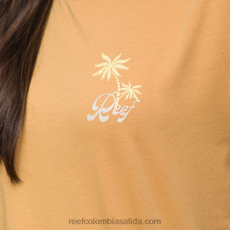 mujer Reef camiseta de salón de manga corta XDDFR276 amarillo miel