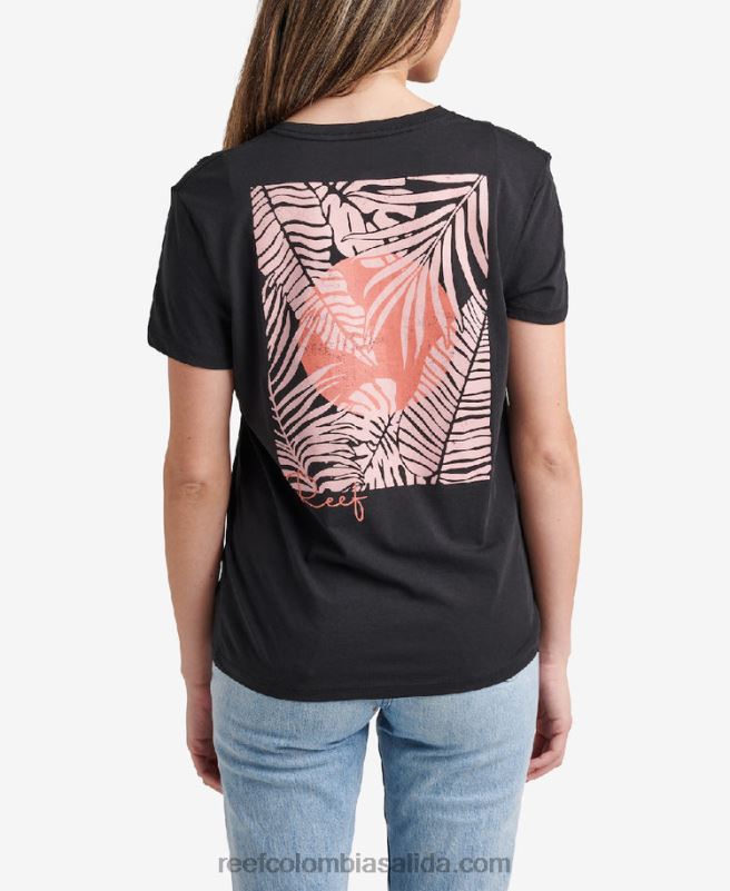 mujer Reef camiseta holgada de manga corta apilada XDDFR281 caviar