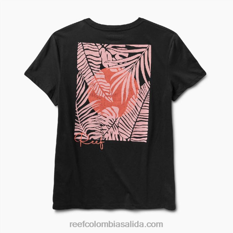 mujer Reef camiseta holgada de manga corta apilada XDDFR281 caviar