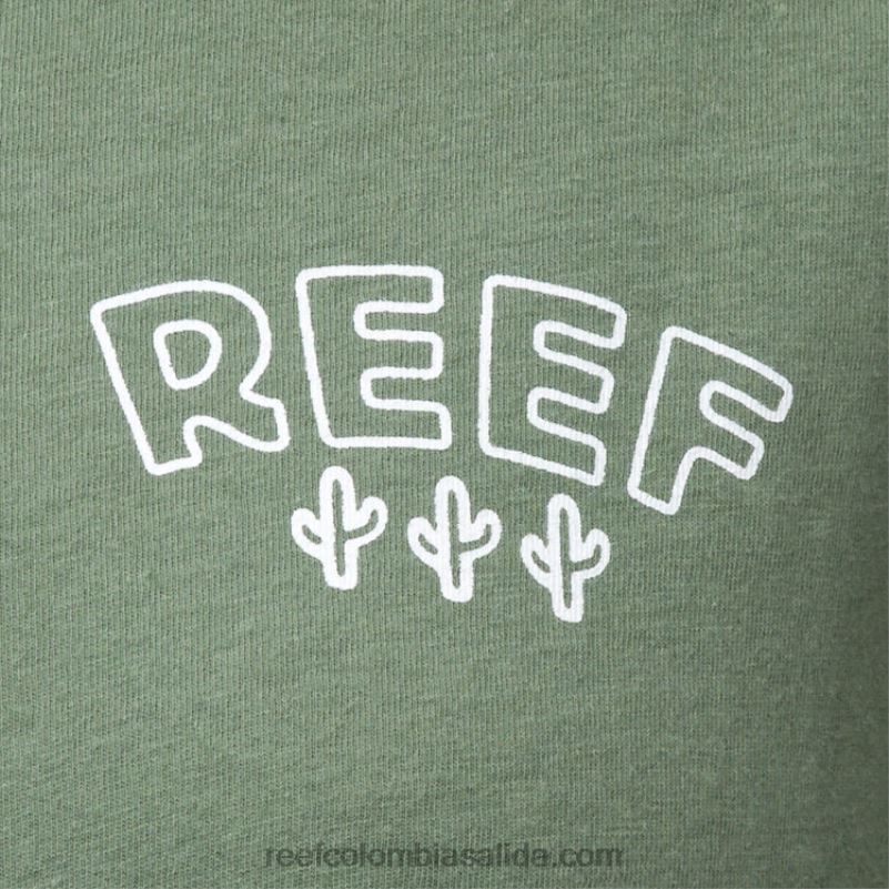 mujer Reef playera boxy de manga corta con cactus XDDFR277 espuma marina